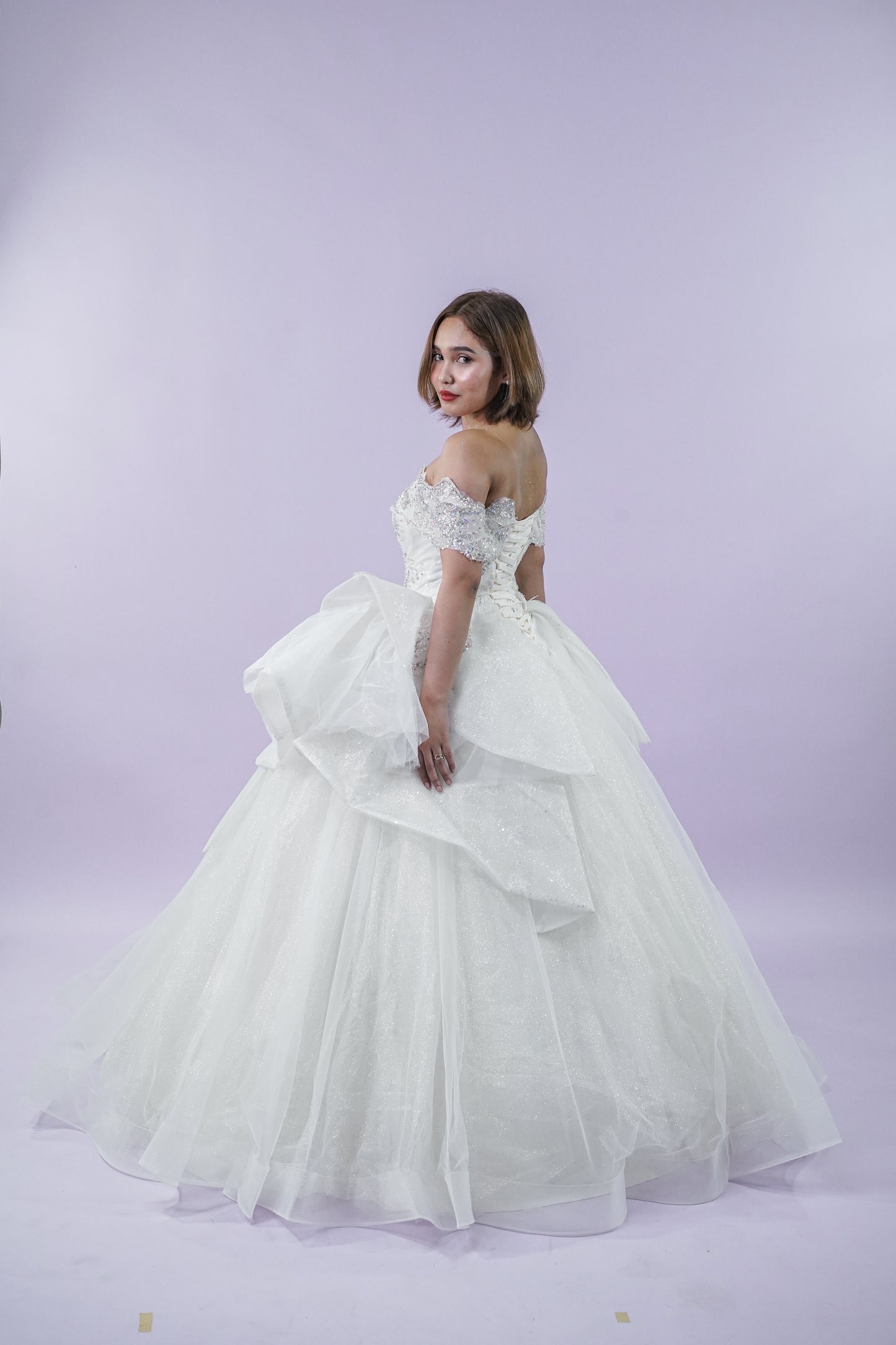 Off-Shoulder Regal Bridal Wedding Gown