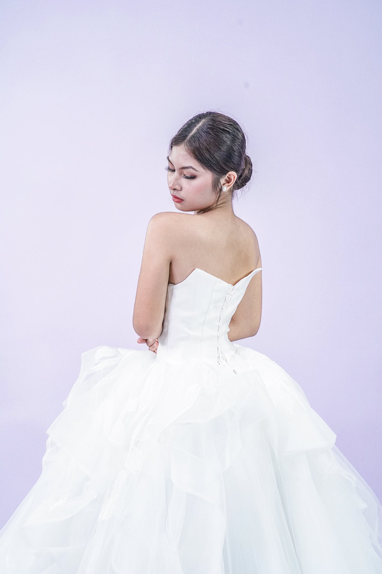 Simple Elegant Tube Top Bridal Wedding Gown