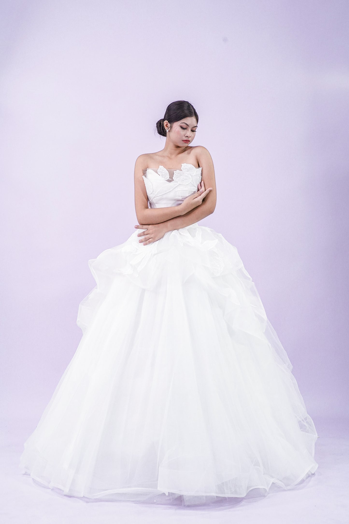 Simple Elegant Tube Top Bridal Wedding Gown