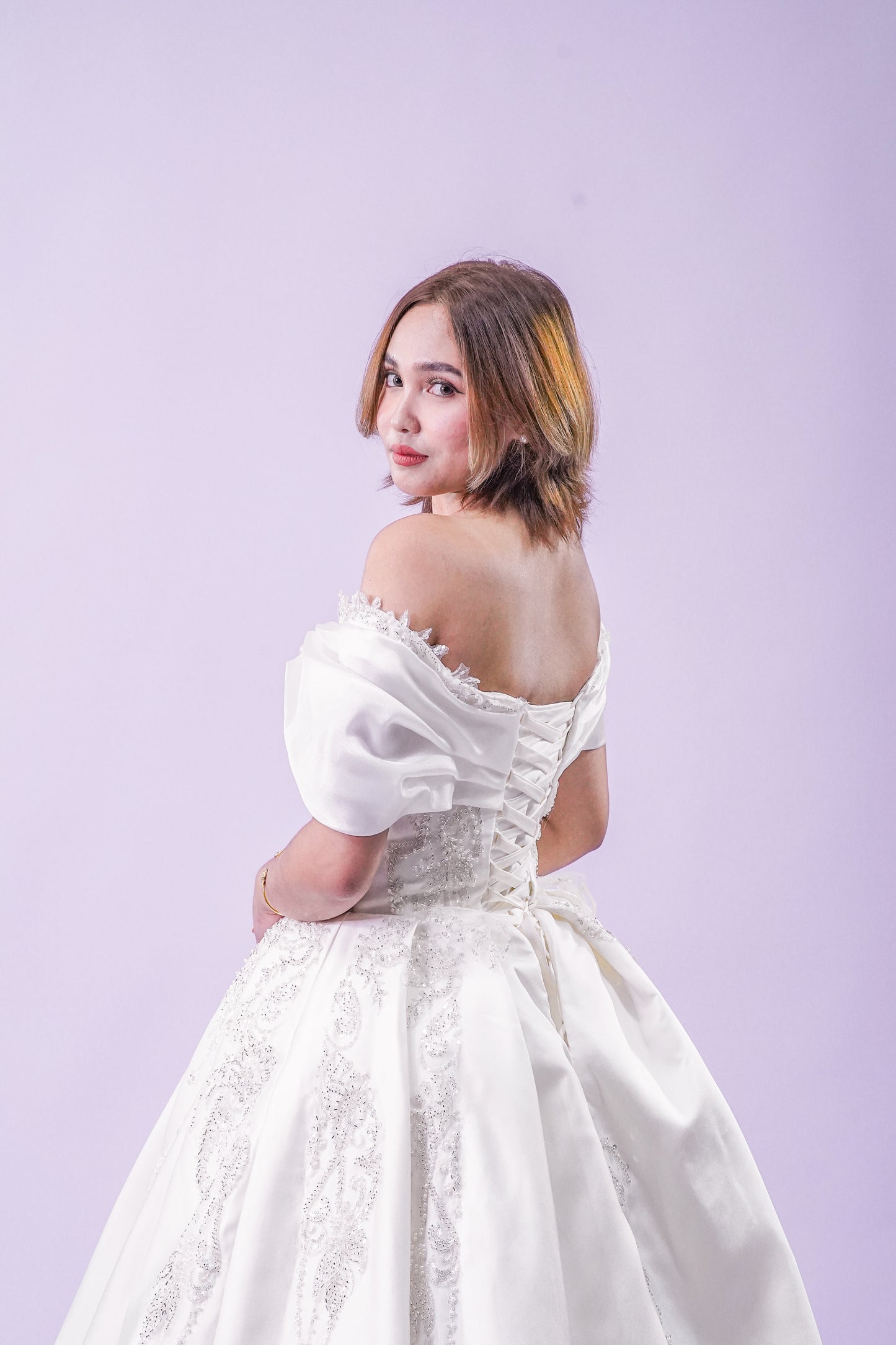 Off-Shoulder Enchanted Fairy Wedding Bridal Gown