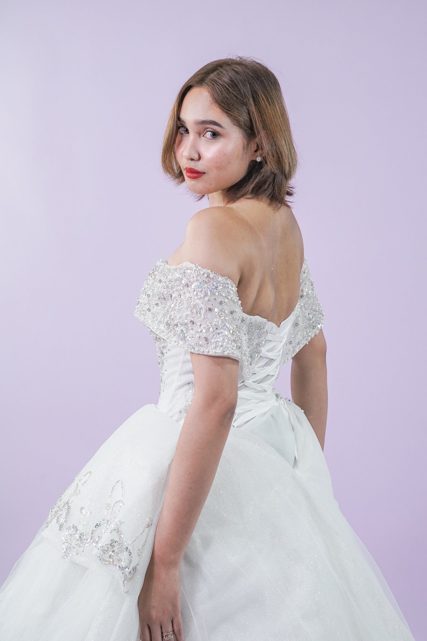Off-Shoulder Fairy Enchanted Wedding Bridal Gown