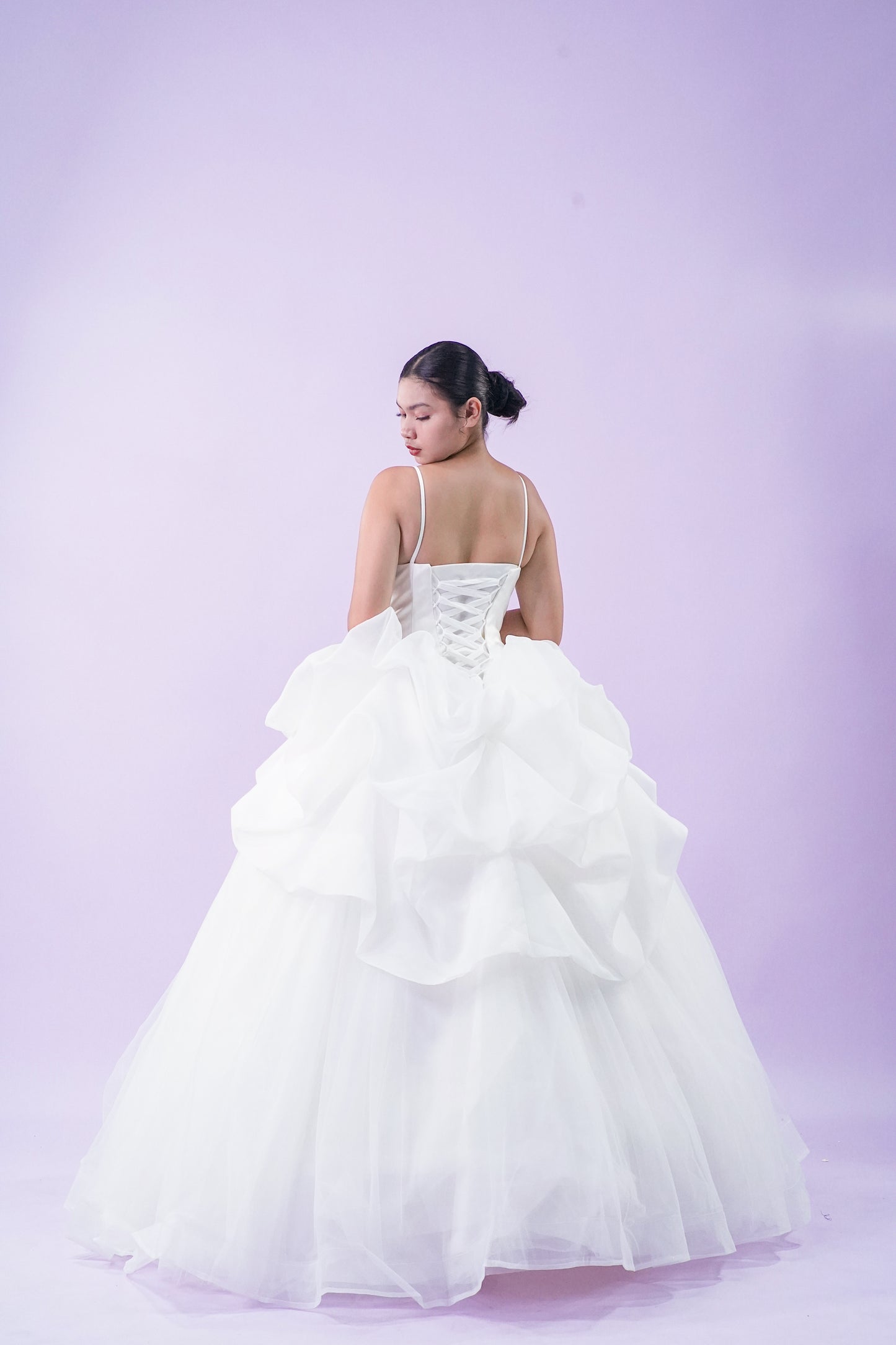 Sleeveless Thin Strap Simple Elegant Bridal Gown