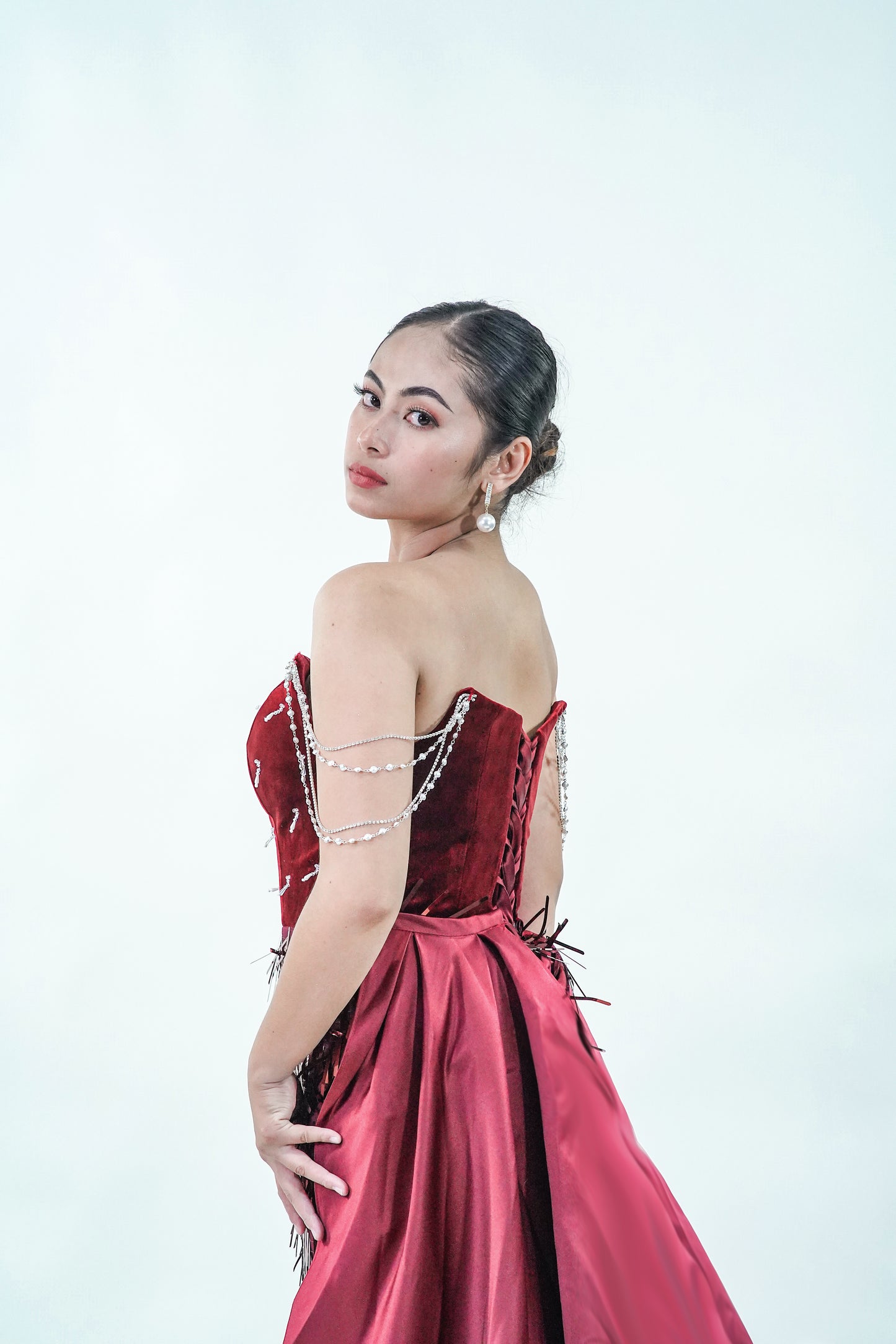 Red Elegant Evening Gown - Noelle West Bridals