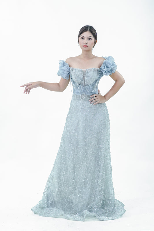 Enchanted Blue Evening Gown