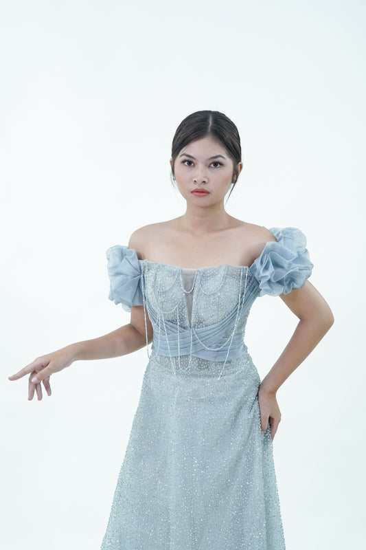 Enchanted Blue Evening Gown