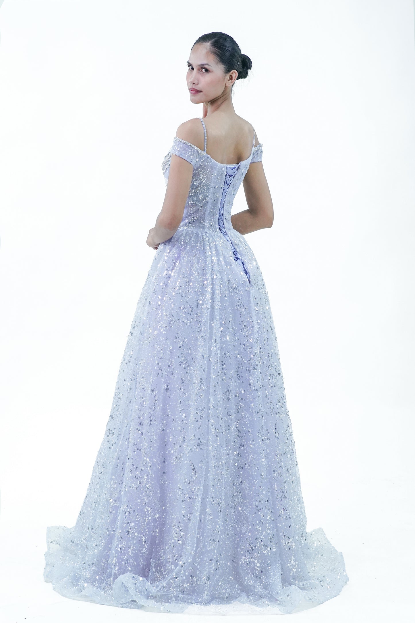 Enchanted Intricate Blue Evening Gown