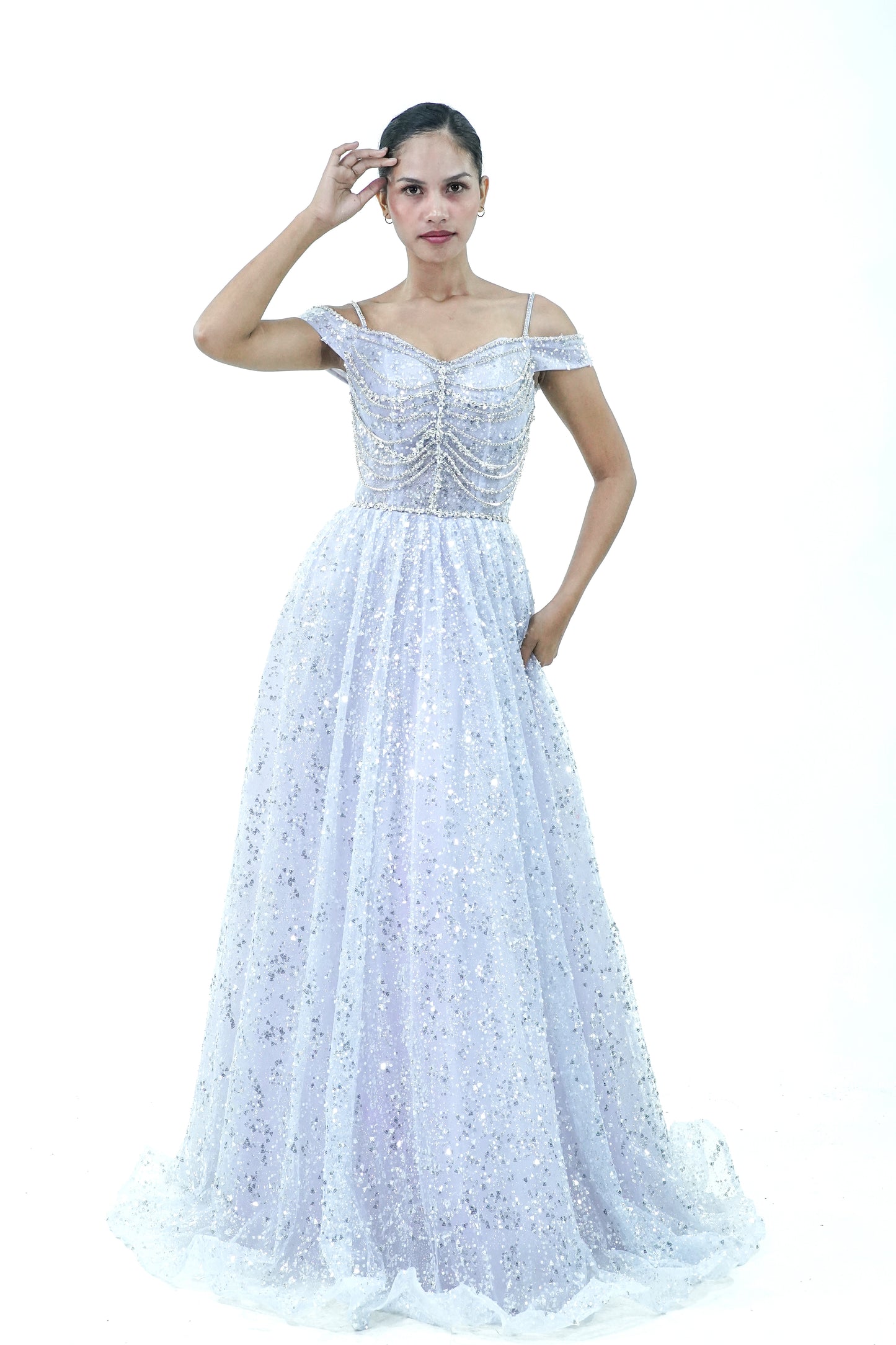 Enchanted Intricate Blue Evening Gown