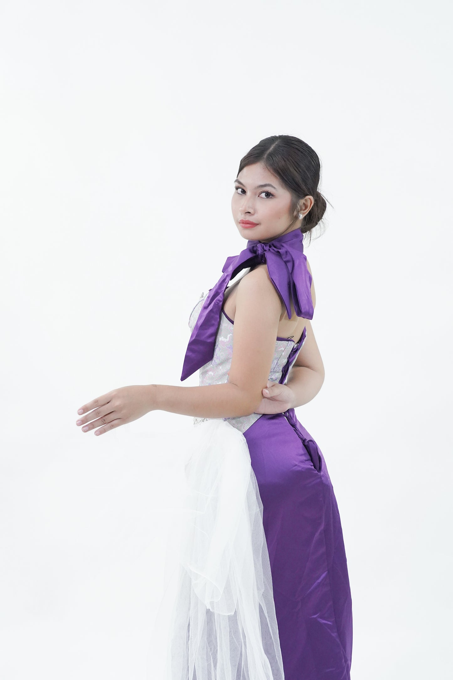 Purple Chinese Inspired Evening Gown - Noelle West Bridals