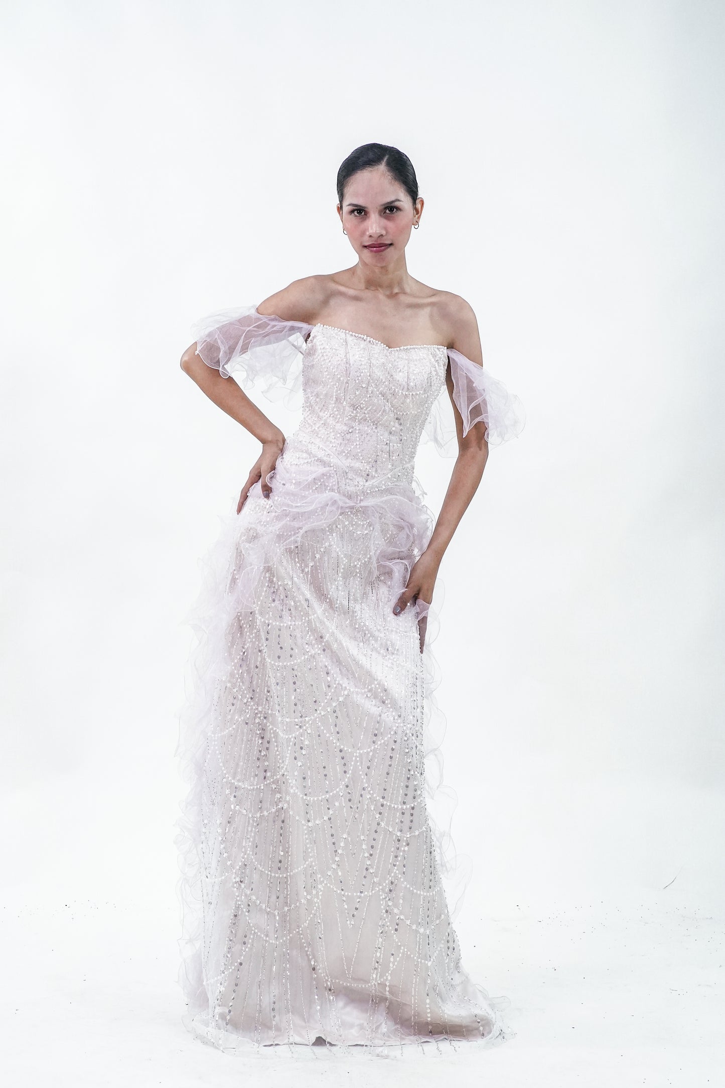 Mermaid Aqua Enchanted Yellow Pink Evening gOwn - Noelle West Bridals