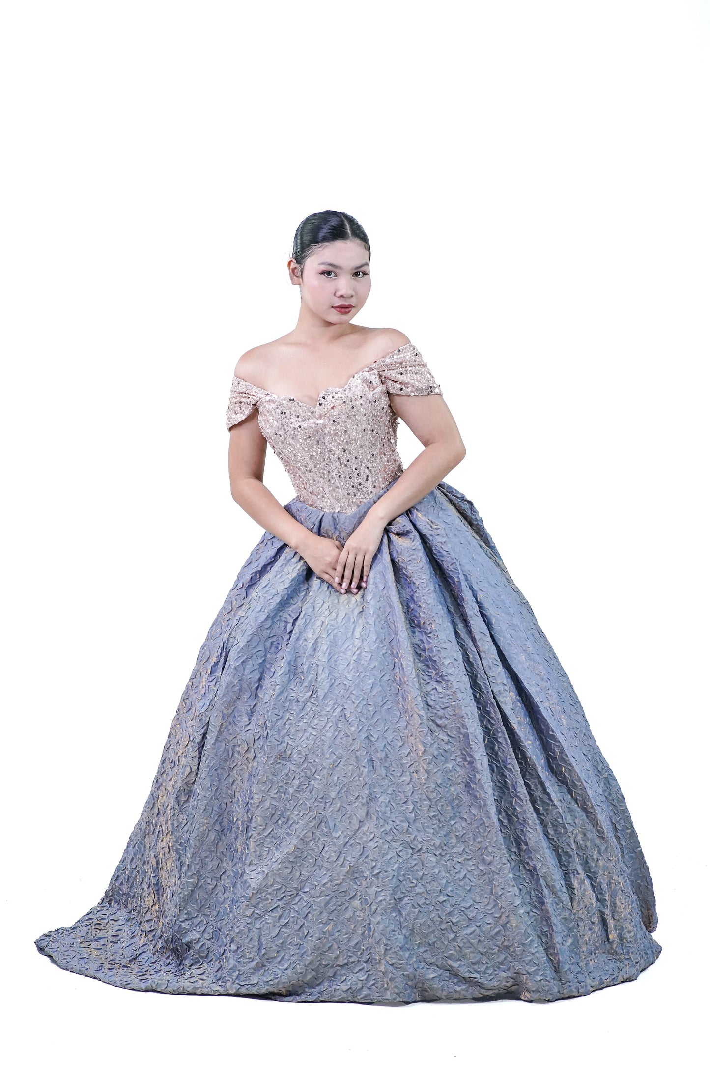 Old Rose Purple Classical Ball Gown - Noelle West Bridals