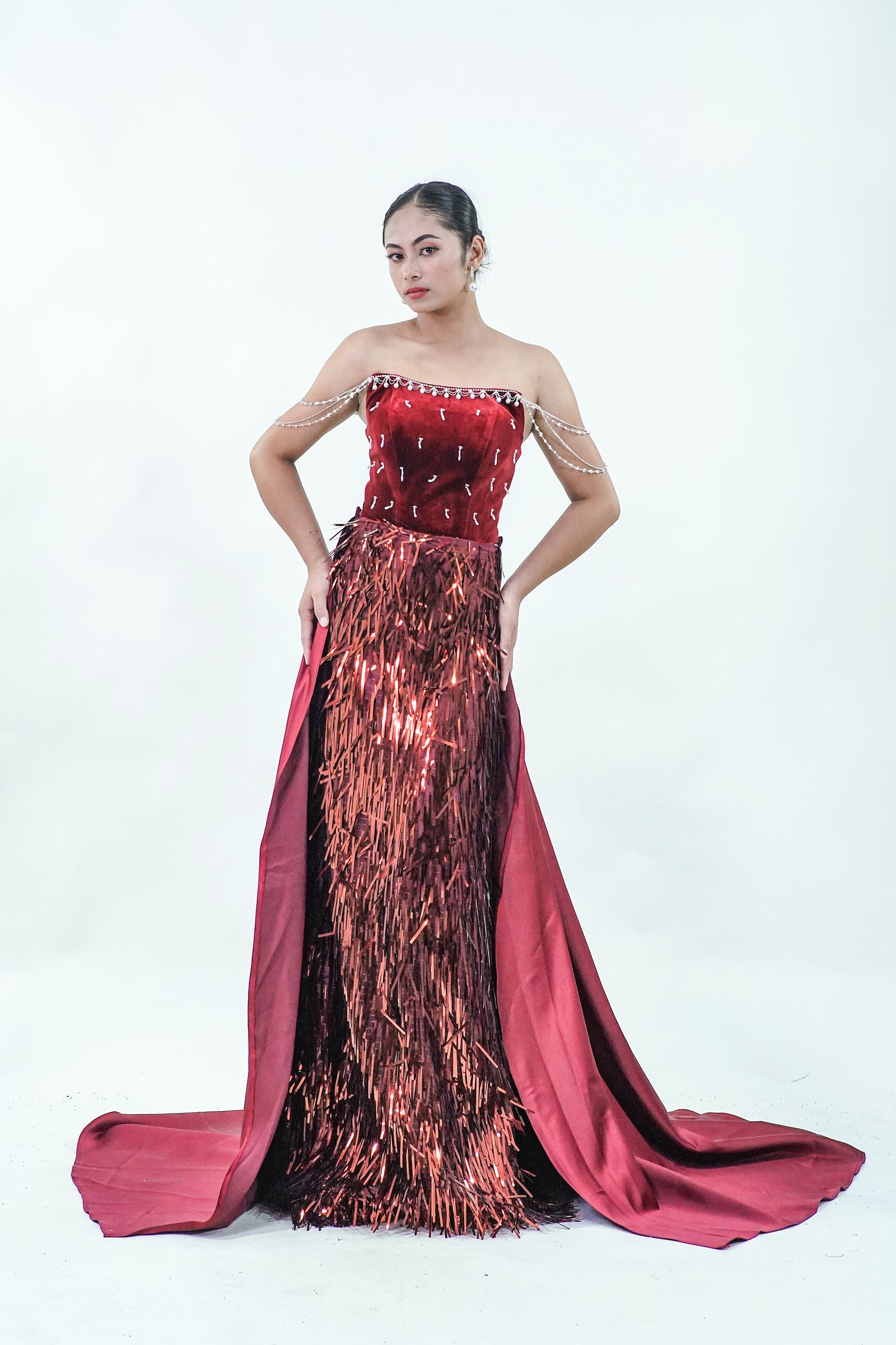 Red Elegant Evening Gown - Noelle West Bridals