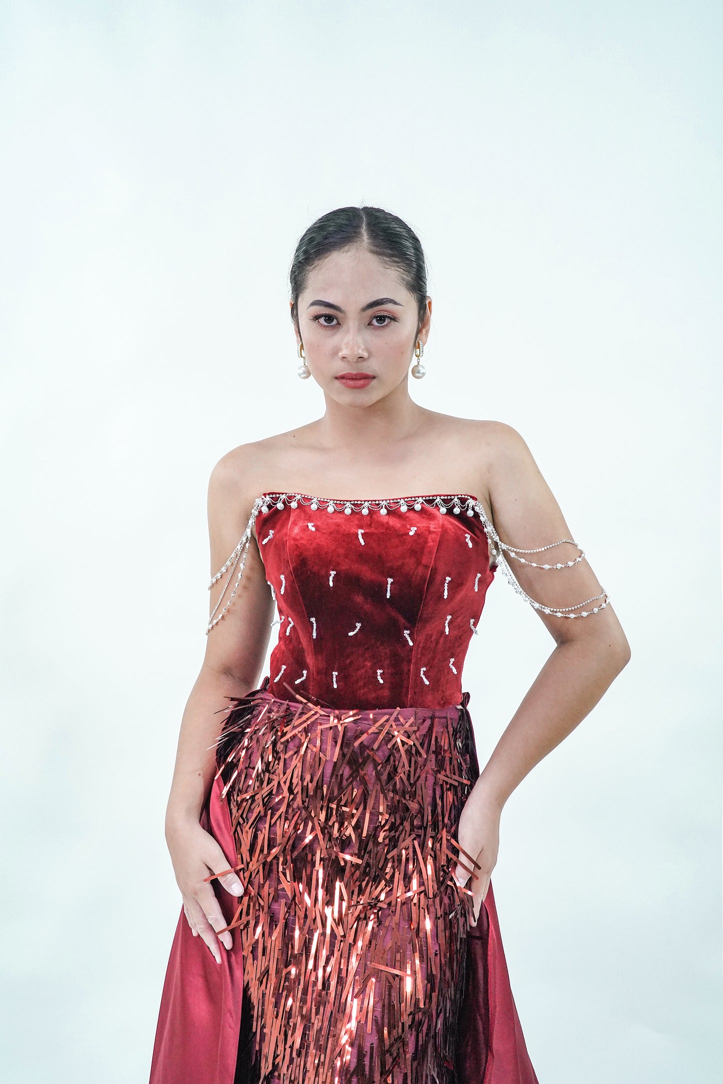 Red Elegant Evening Gown - Noelle West Bridals