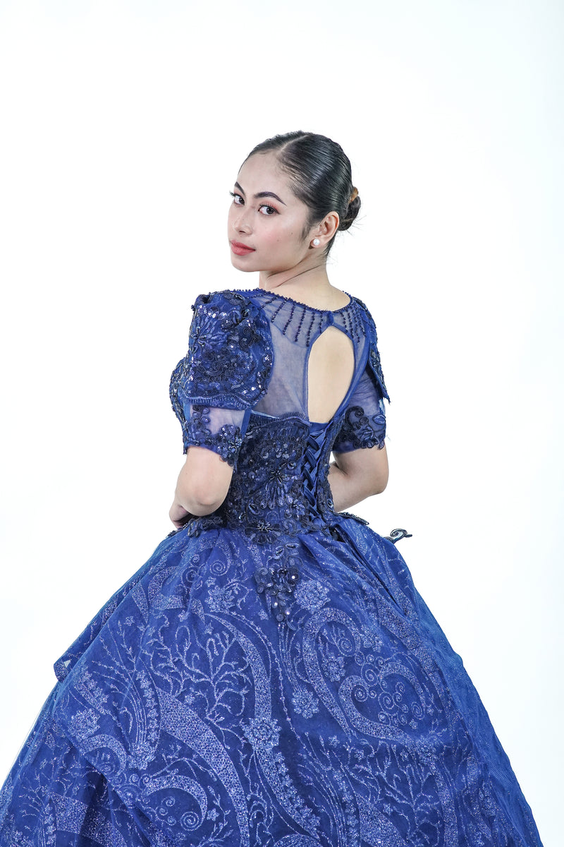 Midnight Royal Blue Ball Gown - Noelle West Bridals