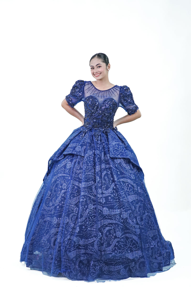 Midnight Royal Blue Ball Gown - Noelle West Bridals