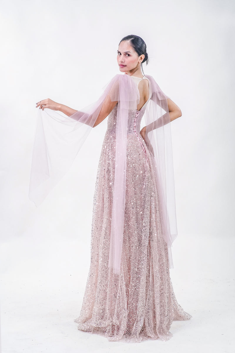 Fairy Tule Pink Evening Gown - Noelle West Bridals