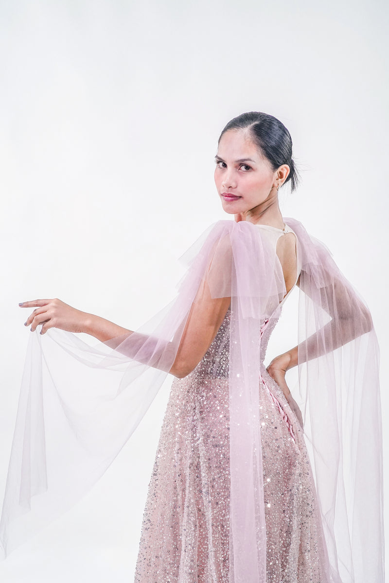 Fairy Tule Pink Evening Gown - Noelle West Bridals