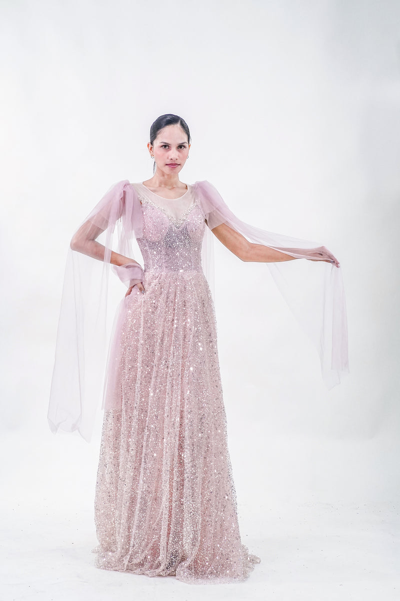 Fairy Tule Pink Evening Gown - Noelle West Bridals