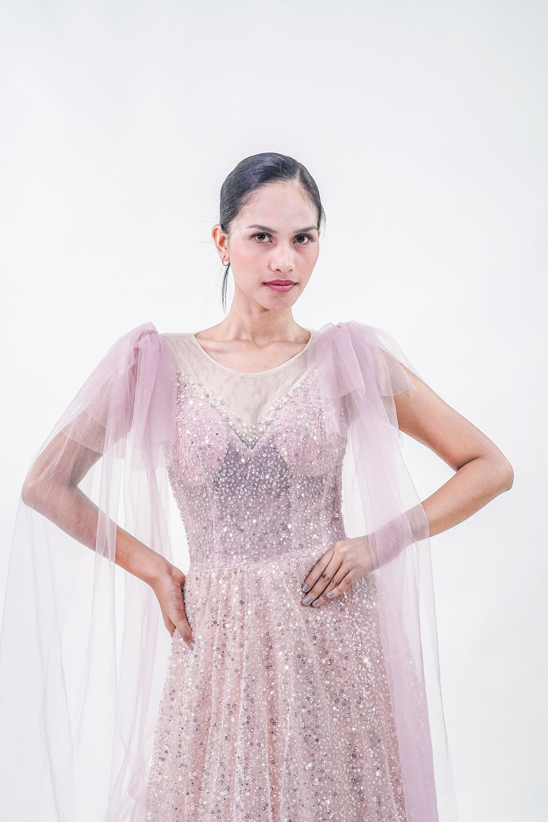 Fairy Tule Pink Evening Gown - Noelle West Bridals