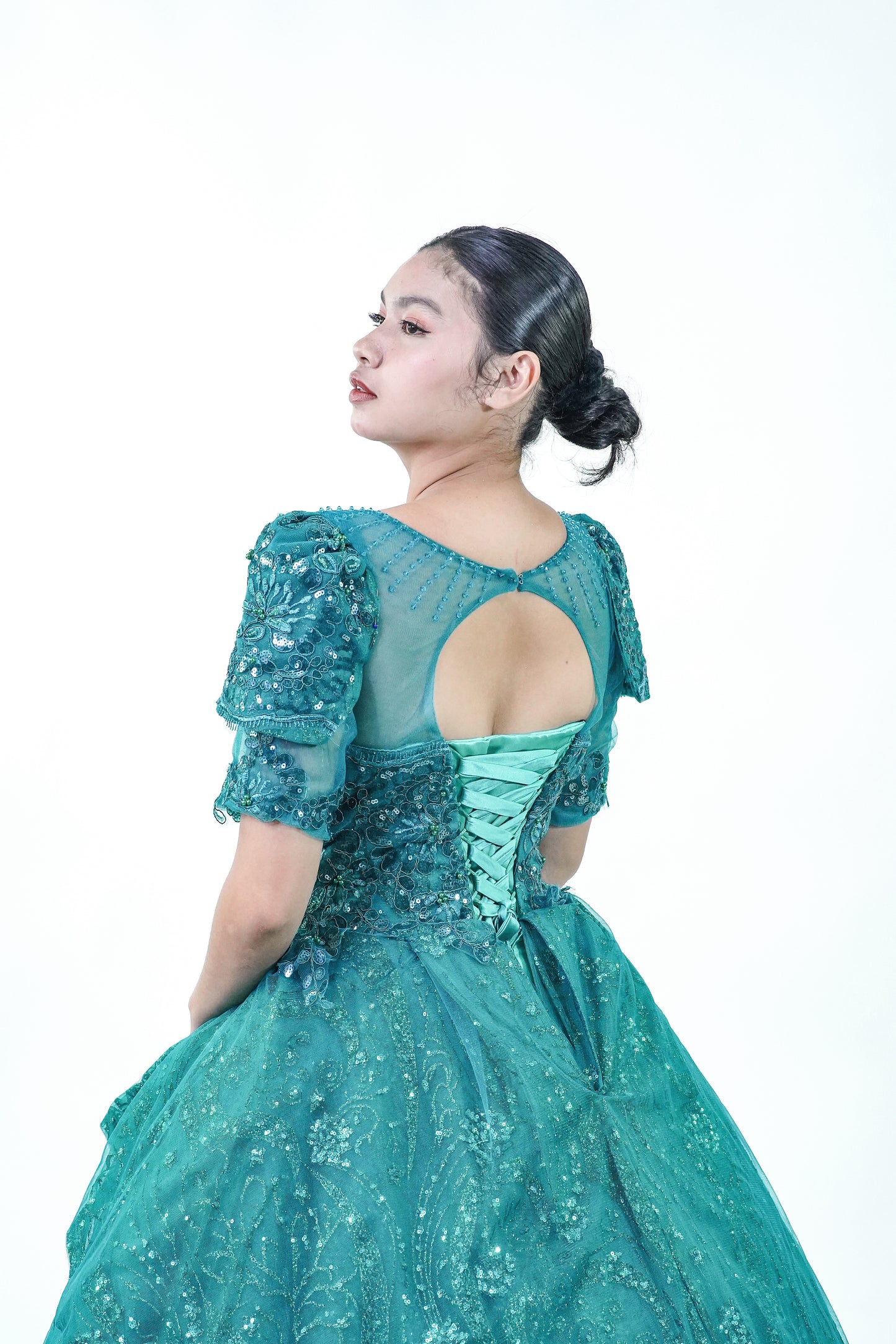 Enchanted Green Filipiniana Ball Gown - Noelle West Bridals