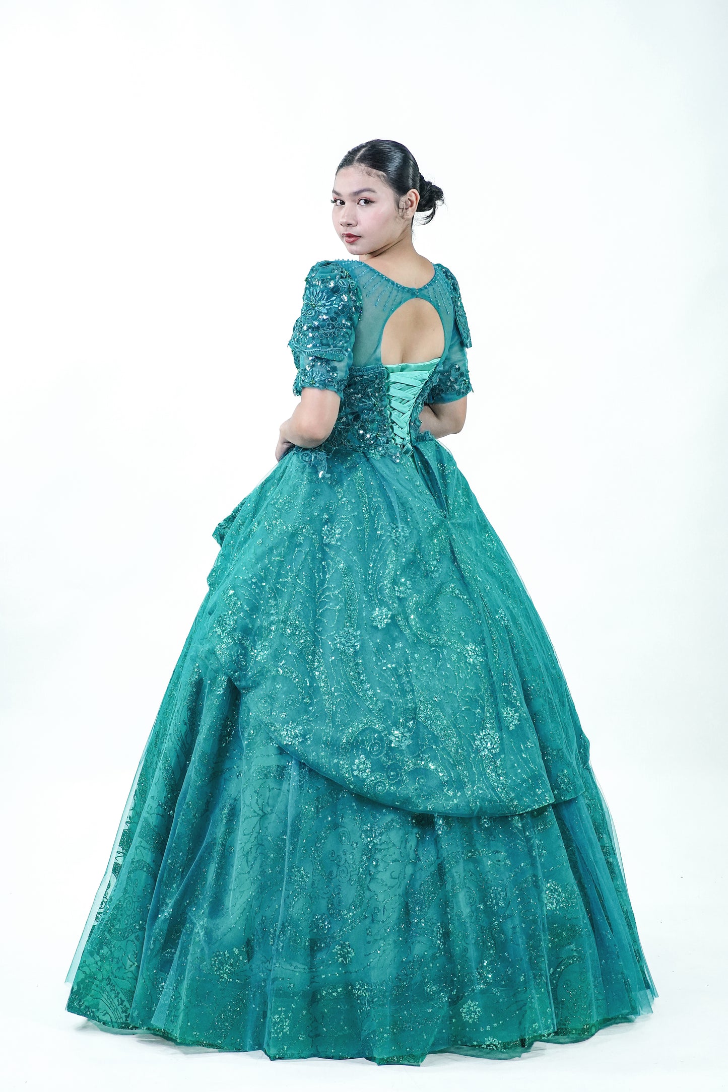 Enchanted Green Filipiniana Ball Gown - Noelle West Bridals