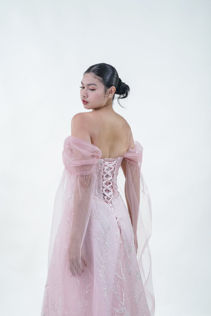 Fairy Tule Pink Evening Gown - Noelle West Bridals