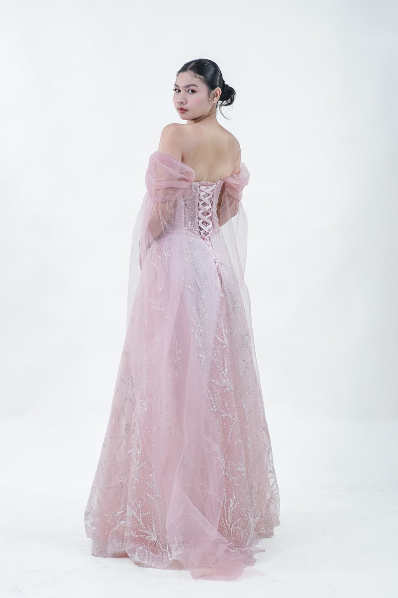 Fairy Tule Pink Evening Gown - Noelle West Bridals