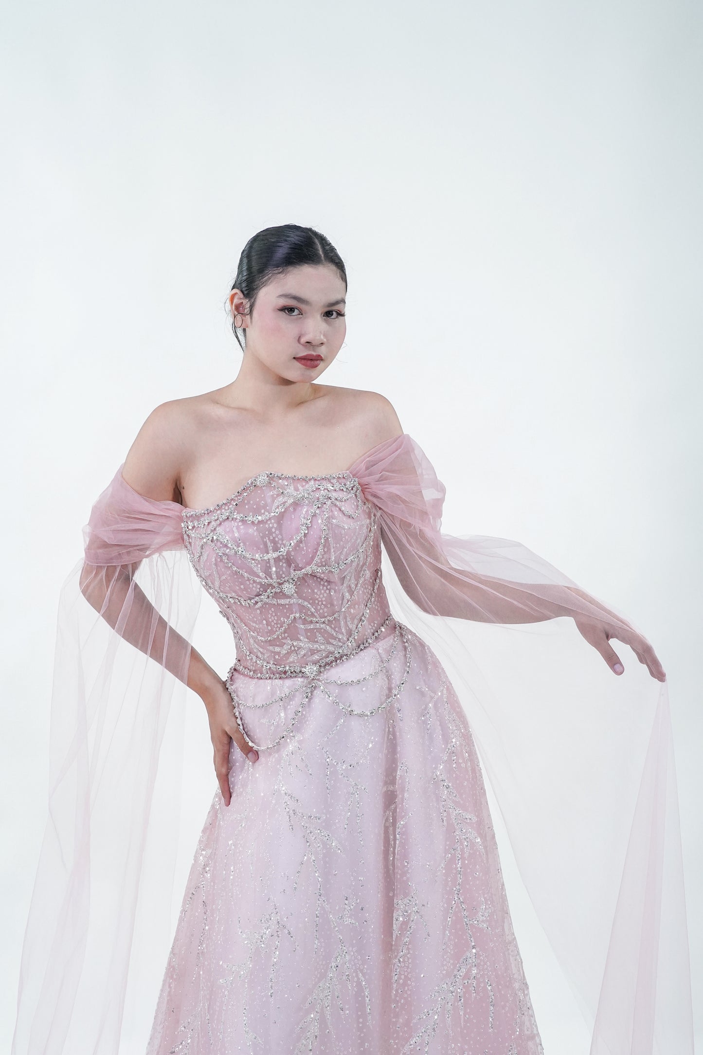 Fairy Tule Pink Evening Gown - Noelle West Bridals